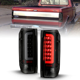 ANZO 311351 FITS 311351 FITS: 1987-1996 Ford F-150 LED Taillights Black Housing Smoke Lens (Pair)