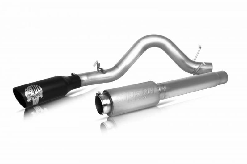 Gibson 07-19 Toyota Tundra SR5 5.7L 4in Patriot Skull Series Cat-Back Single Exhaust - Stainless - free shipping - Fastmodz