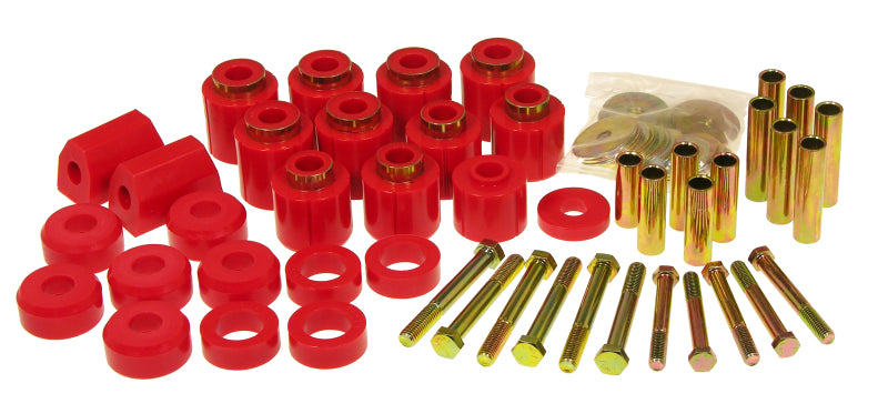 Prothane 1-113 FITS 87-96 Jeep YJ 1in Lift Body Mount KitRed