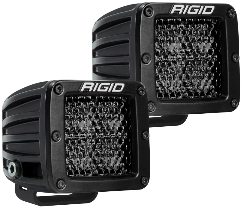 Rigid Industries 202513BLK FITS D Series PRO Midnight Edition - Spot - Diffused - Pair