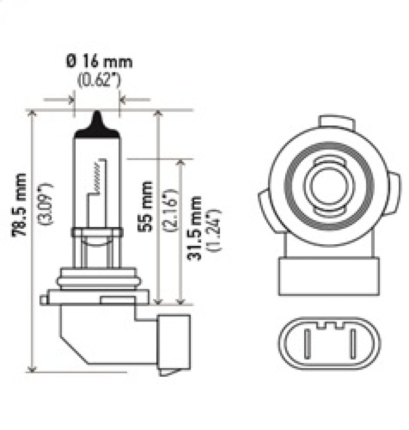 Hella H71071012 - H10 12V 65W Xen White Bulb (Pair)