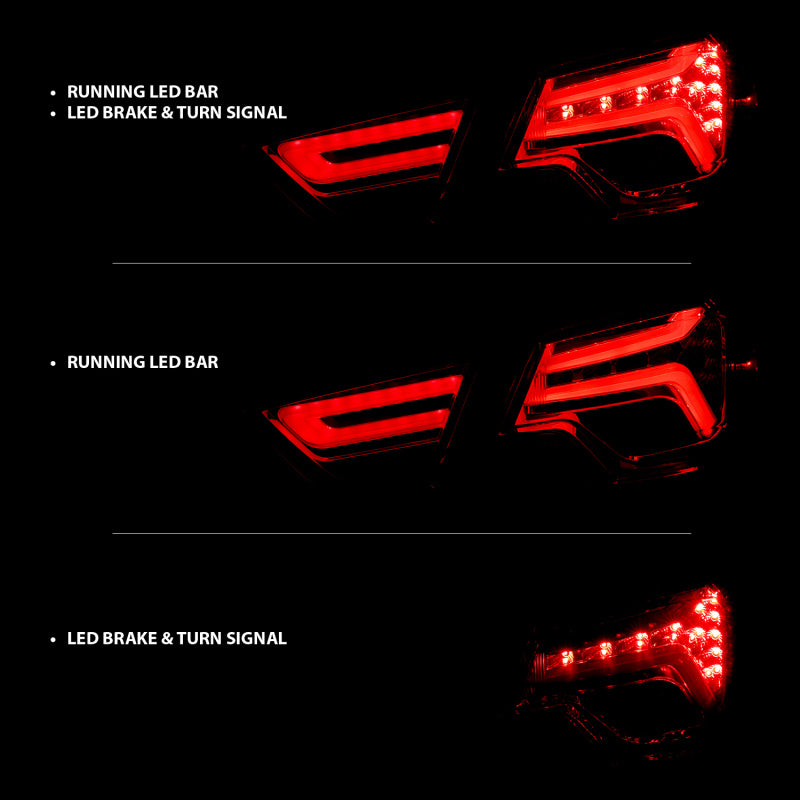 ANZO - [product_sku] - ANZO 14-18 Chevrolet Impala LED Taillights Red/Clear - Fastmodz