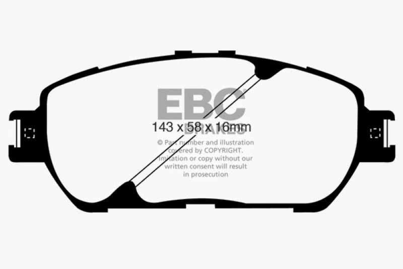 EBC 10 Toyota Sienna 2.7 Greenstuff Front Brake Pads