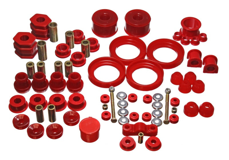 Energy Suspension 16.18110R FITS 16.18110R FITS 96-00 Honda Civic/CRX Red Hyper-Flex Master Bushing Set