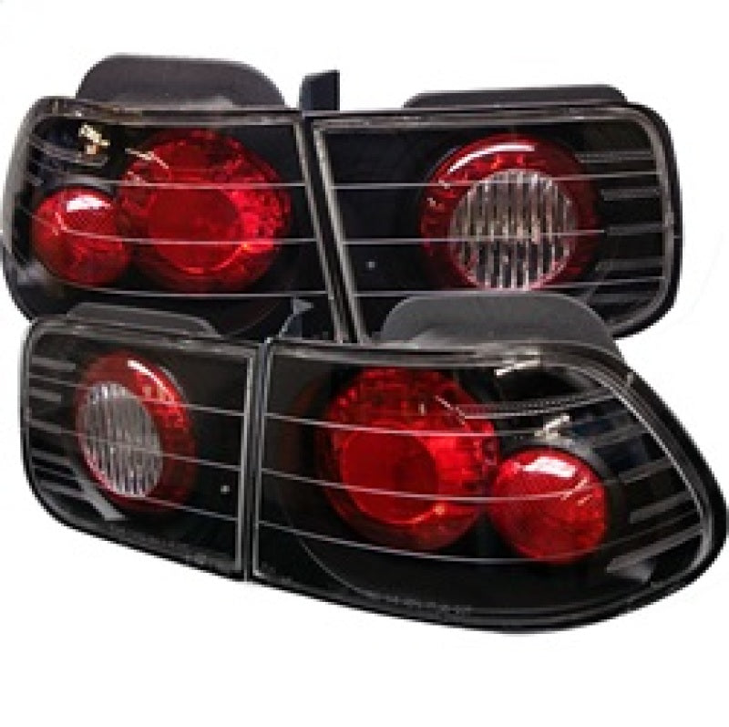 SPYDER 5004796 - Spyder Honda Civic 96-00 2Dr Euro Style Tail Lights Black ALT-YD-HC96-2D-BK