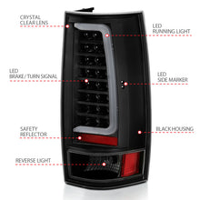 Load image into Gallery viewer, ANZO 311321 -  FITS: 2007-2014 Chevy Tahoe LED Taillight Plank Style Black w/Clear Lens