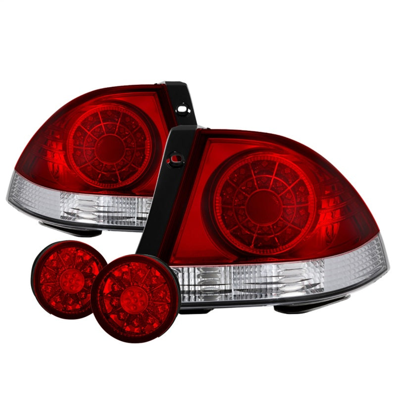 SPYDER 5085061 - Spyder 01-03 Lexus IS300 LED Tail LightsRed Clear ALT-YD-LIS300-LED-SET-RC