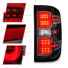 Load image into Gallery viewer, ANZO 311425 - FITS: 15-19 Chevy Silverado 2500HD/3500HD (Halgn Only) LED Tail Lights w/Black Light Bar &amp; Clear Lens