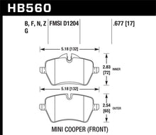 Load image into Gallery viewer, Hawk 06-15 Mini Cooper DTC-60 Race Front Brake Pads - free shipping - Fastmodz