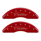 MGP 35008SXTSRD - 4 Caliper Covers Engraved Front Cadillac Engraved Rear XTS Red finish silver ch