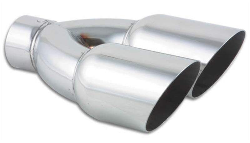 Vibrant 1333 FITS Dual 3.5in Round SS Exhaust Tip (Single Wall Angle Cut)