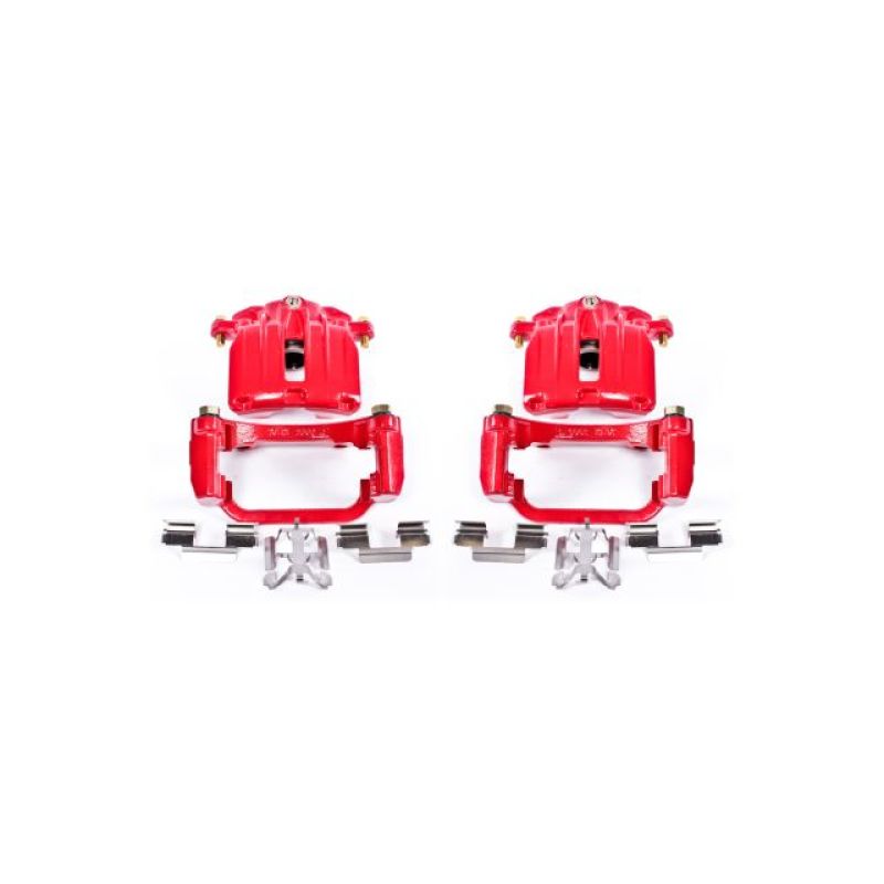 PowerStop S4854 - Power Stop 04-05 Cadillac DeVille Rear Red Calipers w/Brackets Pair