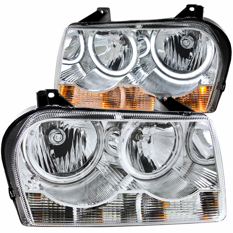 ANZO 121137 - FITS: 2005-2010 Chrysler 300 Crystal Headlights w/ Halo Chrome (CCFL)