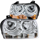 ANZO 121137 - FITS: 2005-2010 Chrysler 300 Crystal Headlights w/ Halo Chrome (CCFL)