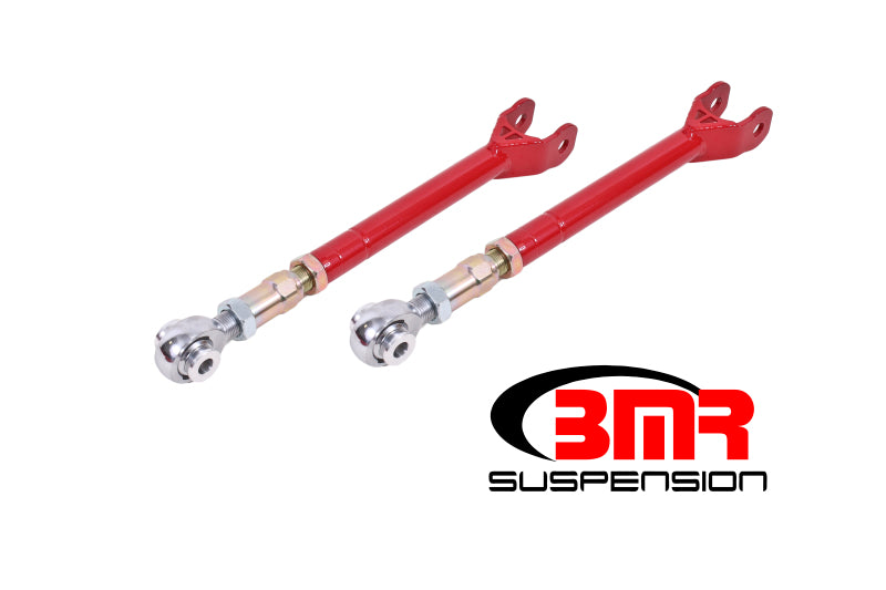 BMR Suspension LTA112R - BMR 08-17 Challenger Lower Trailing Arms w/ On-Car Adj. Rod Ends Red