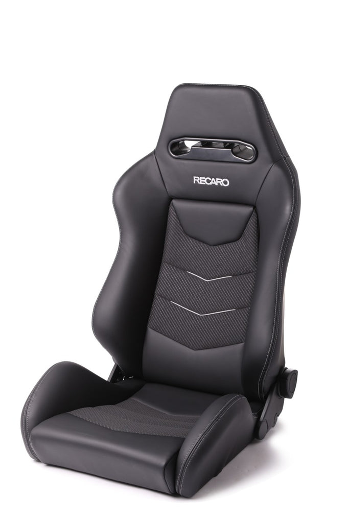 Recaro 7227110.1.3171 - Speed V Driver SeatBlack Leather/Cloud Grey Suede Accent