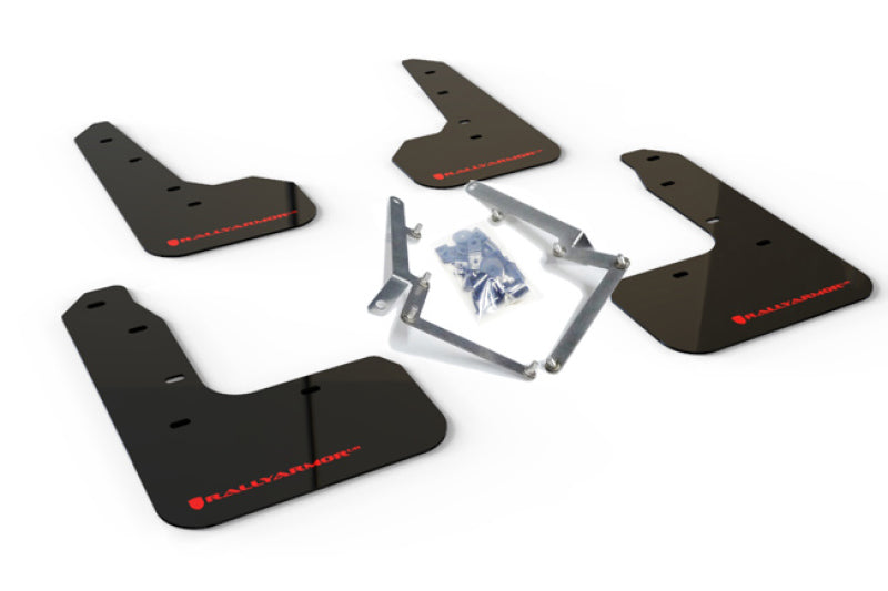 Rally Armor MF51-UR-BLK/RD FITS: 17-19 Honda Civic Sport Touring UR Black Mud Flap w/ Red Logo