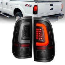 ANZO 311379 FITS: 2008-2016 Ford F-250 LED Tail w/ Lights Bar Black Housing Smoke Lens