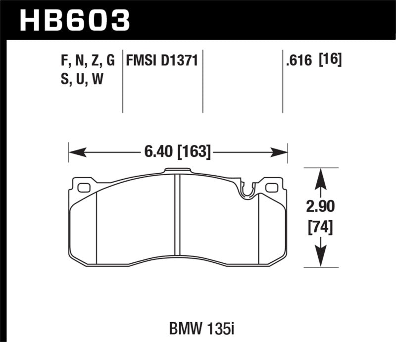 Hawk BMW 135i DTC-60 Race Front Brake Pads - free shipping - Fastmodz