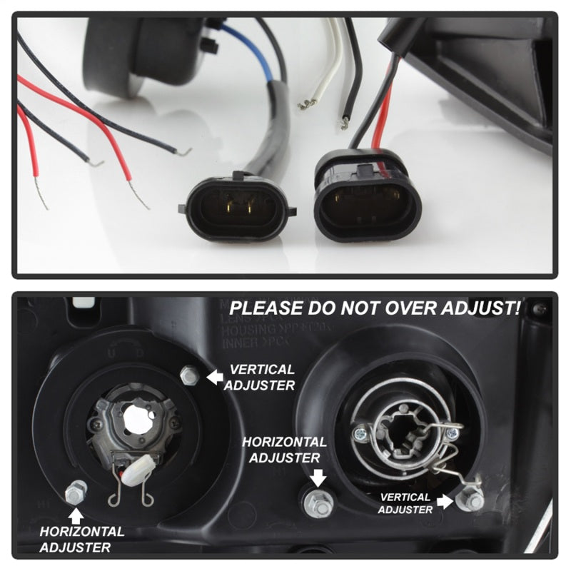 SPYDER 5010605 - Spyder GMC Sierra 1500/GMC Sierra Denali 08-13 Projector LED Halo- LED Blk PRO-YD-GS07-HL-BK