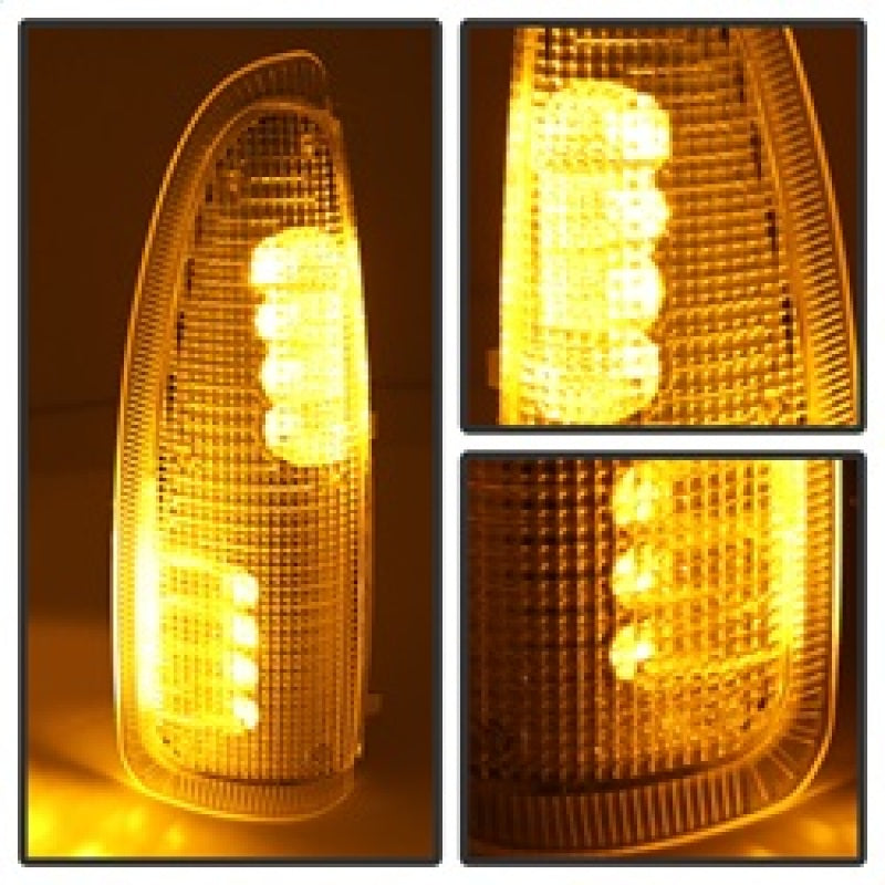 SPYDER 9924712 - xTune Ford Superduty F250-F650 03-07 Amber LED Mirror Signal LensClear ACC-LED-FDSD99-MR-C