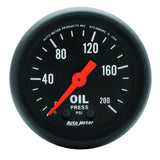 AutoMeter 2605 - Autometer Z Series 52mm 0-200 PSI Mechanical Oil Pressure Gauge