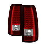 SPYDER 5008831 - Xtune Chevy Silverado 1500/2500/3500 99-02 LED Tail Lights Red Clear ALT-ON-CS99-LED-RC