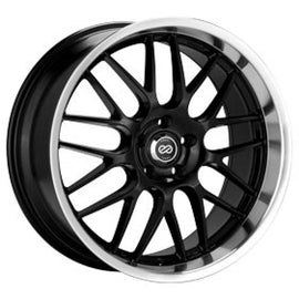 Enkei 469-880-4445BK - Lusso 18x8 45mm Offset 5x112 Bolt Pattern 72.6 Bore Black w/ Machined Lip Wheel