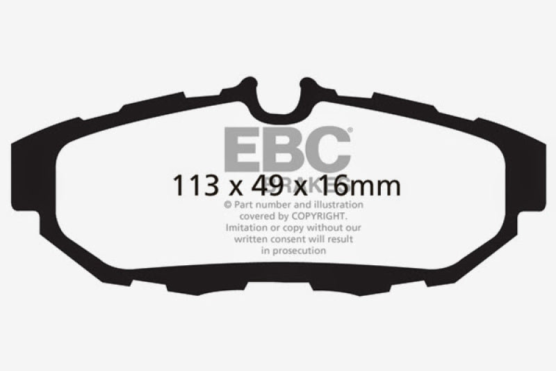 EBC 10-14 Ford Mustang 3.7 Redstuff Rear Brake Pads