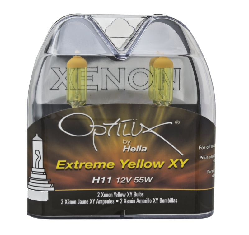 Hella H71071132 - Optilux H11 55W XY Extreme Yellow Bulbs (Pair)