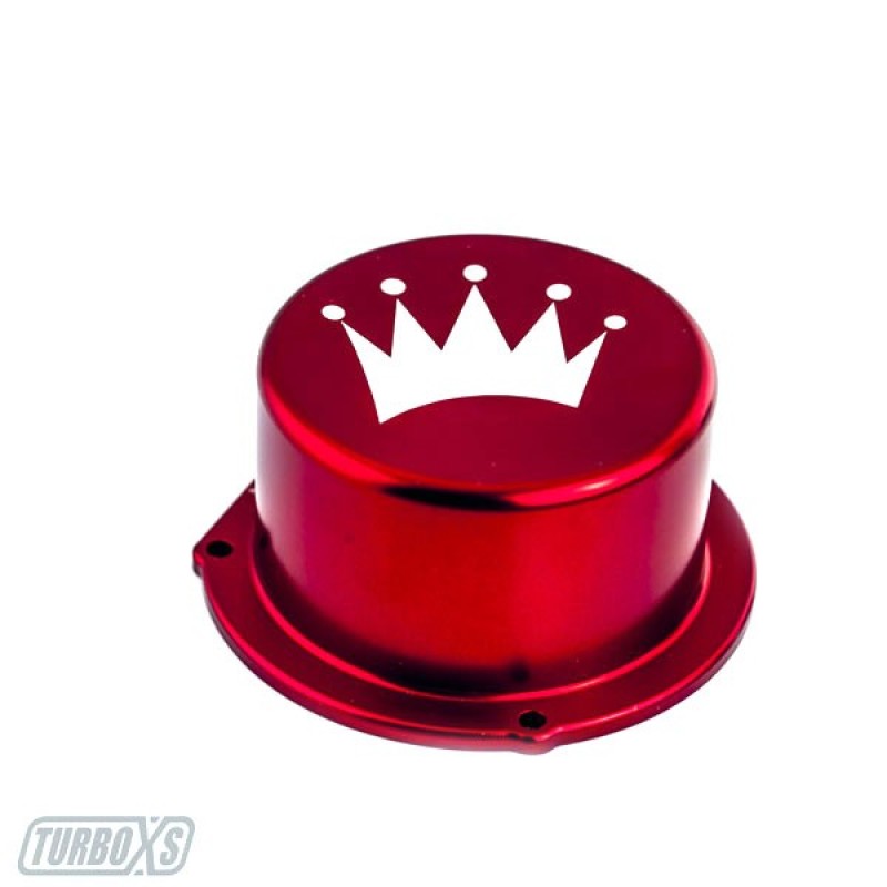 Turbo XS W15-VPC-RED - 15-16 Subaru WRX Billet Aluminum Vacuum Pump Cover Red