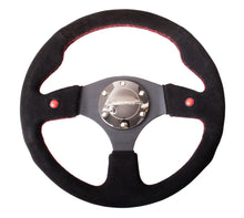 Load image into Gallery viewer, NRG Reinforced Steering Wheel (320mm) Blk Suede w/Dual Buttons - free shipping - Fastmodz
