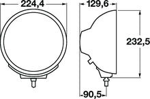 Load image into Gallery viewer, Hella H12560061 - Rallye 4000 Black Pencil Beam Lamp (12V H1/100W)