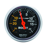 AutoMeter 3301 - Autometer Sport-Comp 52mm 20 PSI Mechanical Boost Gauge