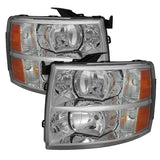 SPYDER 5076984 FITS 5076984 - Xtune Chevy Silverado 07-13 Crystal Headlights Chrome HD-JH-CS07-AM-C