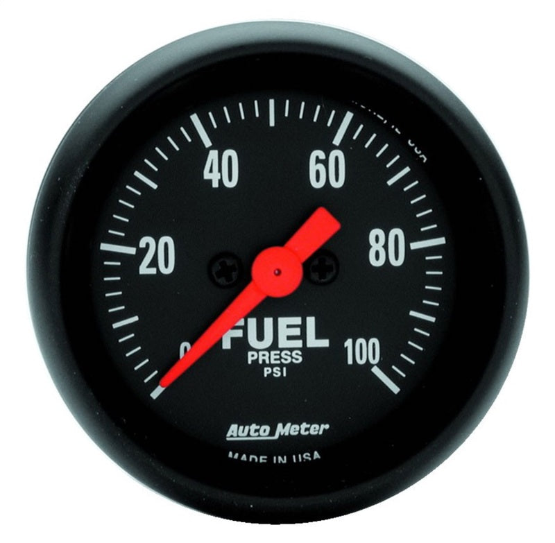 AutoMeter 2663 - Autometer FSE 52.4mm 0-100 PSI w/o Peak & Valley Fuel Press Gauge
