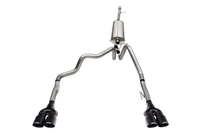 CORSA Performance 21199BPC FITS Corsa 19-23 Chevy Silverado 1500 CatBack Dual Rear Exit with Twin 4in Black Powder Ct ProSeries Tips