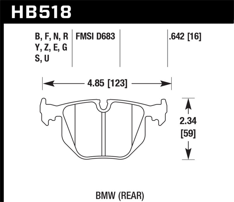 Hawk BMW 3/5/7Series/M3/M5/X3/X5/Z4/Z8 / Land Rover Range Rover Blue 9012 Race Rear Brake Pads - free shipping - Fastmodz