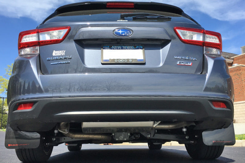 Rally Armor MF45-UR-BLK/BL FITS: 2017+ Subaru Impreza UR Black Mud Flap w/ Blue Logo