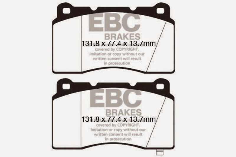 EBC 09+ Hyundai Genesis Coupe 2.0 Turbo (Brembo) Yellowstuff Front Brake Pads
