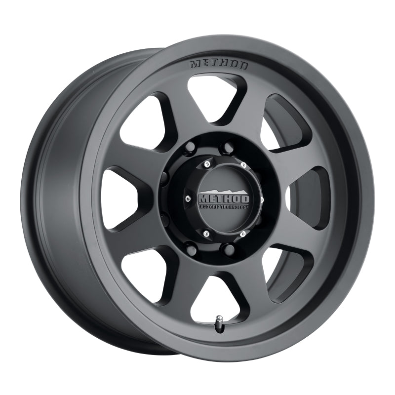 Method Wheels MR70179080512N -Method MR701 17x9 -12mm Offset 8x6.5 130.81mm CB Matte Black Wheel