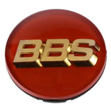 BBS 56.24.126 - Center Cap 70mm Red w/ Gold 3D Logo (4-tab)