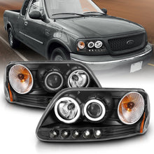 Load image into Gallery viewer, ANZO 111097 FITS: 1997-2003 Ford F-150 Projector Headlights w/ Halo Black (CCFL)