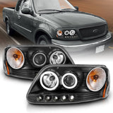 ANZO 111097 FITS: 1997-2003 Ford F-150 Projector Headlights w/ Halo Black (CCFL)