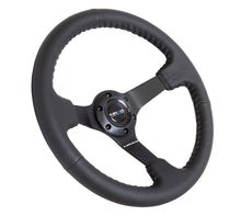 Load image into Gallery viewer, NRG RST-036MB-R - Reinforced Steering Wheel (350mm / 3in. Deep) Bk Leather w/Bk BBall Stitch (Odi Bakchis Edition)