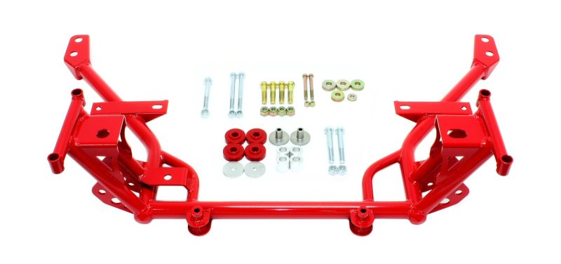 BMR Suspension KM018R - BMR 05-14 S197 Mustang K-Member w/ STD. Motor Mounts and STD. Rack Mounts Red