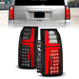 ANZO 311467 FITS 15-20 Chevrolet Tahoe Sequential LED Tube Taillights Black