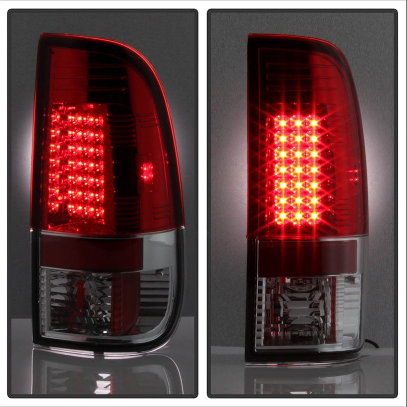 SPYDER 5003485 - Spyder Ford F150 side 97-03/F250/350 Duty 99-07 LED Tail Lights Red Clear ALT-YD-FF15097-LED-RC