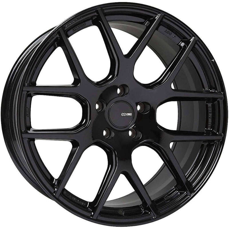 Enkei 531-775-8045BK - XM-6 17x7.5 5x100 45mm Offset 72.6mm Bore Gloss Black Wheel