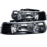 ANZO 111155 FITS: 1999-2002 Chevrolet Silverado 1500 Crystal Headlights Black